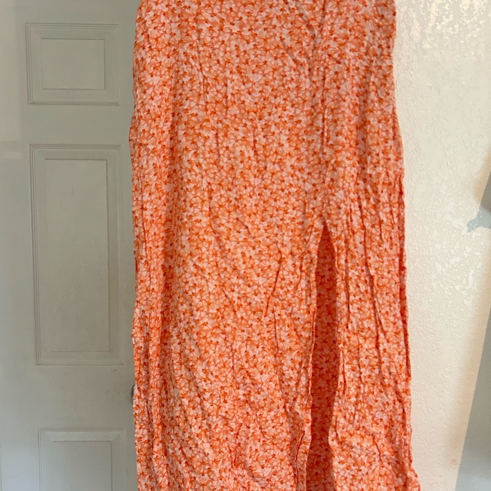 H&M Coral Floral Skirt
